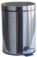 M. A. T. Group Waste bin - footed, 5l, round, stainless steel, with PH insert - Rubbish Bin