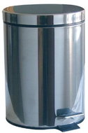 M. A. T. Group Waste bin - footed, 3l, round, stainless steel, with PH insert - Rubbish Bin