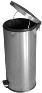 M. A. T. Group Waste bin - footed, 30l, round, stainless steel, with PH insert - Rubbish Bin