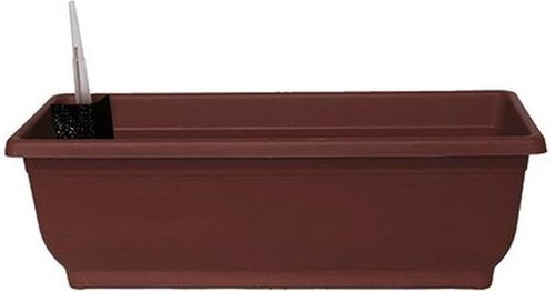 DK PLAST Self-watering chest without bowl AQUA GLORIA 50 cm, brown - Flower Box - Main image