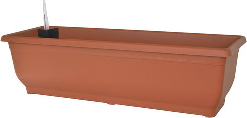 DK PLAST Self-watering box without bowl AQUA GLORIA 50 cm, terracotta - Flower Box - Main image