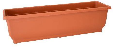 DK PLAST Self-watering box without bowl AQUA GLORIA 60 cm, terracotta - Flower Box - Main image