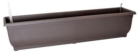 DK PLAST Self-watering chest without bowl AQUA GLORIA 80 cm, brown - Flower Box - Main image