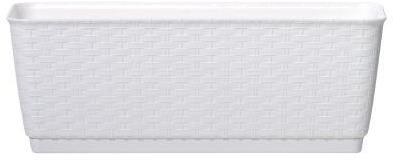 PROSPERPLAST Chest with bowl RATOLLA P 29.3 x 12 x 12.6cm, white - Flower Box - Main image