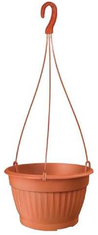 PROSPERPLAST Hanging flowerpot TERRA 23, height 14cm, terracotta - Flower Pot - Main image