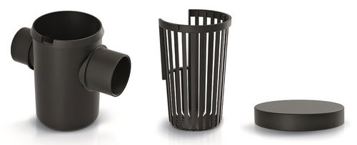 PROSPERPLAST Rainwater filter for coarse impurities, external, set of 3 parts - Growing Accessory - Main image