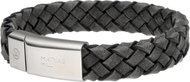 Matyas Hill Men's leather bracelet 19 cm strength grey - Bracelet
