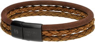 Matyas Hill Men's leather bracelet 19 cm phoenix brown - Bracelet