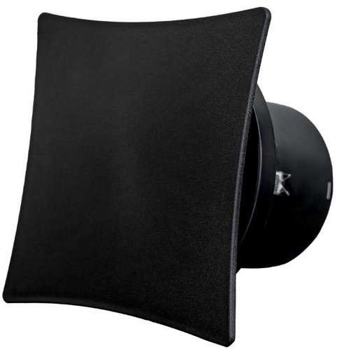 MakTrade 100-H Mistral hydro - timer and flap 8 W, black frosted glass - Bathroom Exhaust Fan - Main image