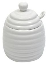 Maxwell & Williams Honey Jar with Spoon WHITE BASIC - Storage Jar - Main image