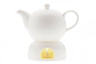 Maxwell & Williams 1l Teapot with Heater, White Basics - Teapot