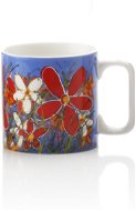 Maxwell & Williams Mug 350ml Art Love Life, Blue, Red Flower - Mug