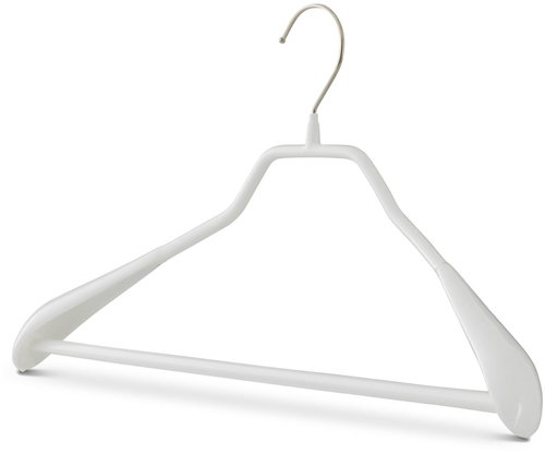MAWA Metal anti-slip Bodyform hanger with rod white, 5 pcs - Hanger - Main image