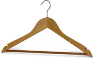 MAWA Business wooden ergonomic hanger with trouser bar and notches, natural - Hanger