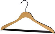 MAWA Loft wooden hanger with bar with scalloping, brown-black - Hanger
