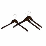 Mawa Ergonomic wooden hanger Business in natural walnut, 3 pcs - Hanger