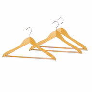 Mawa Ergonomic Wooden Business Hanger with Trouser Bar, 3 pcs - Hanger