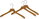 Ergonomic wooden hanger Profi, 3 pcs