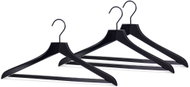 Mawa Wooden hanger All in black with trouser bar with knurling, 3 pcs - Hanger