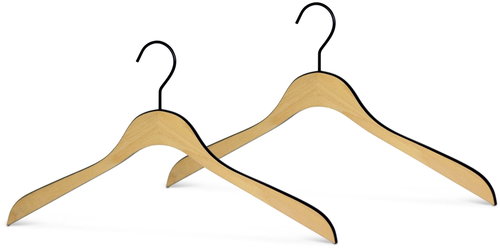 Mawa Loft wooden hanger, brown-black, 2 pcs - Hanger - Main image