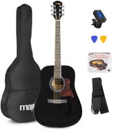 MAX music SoloJam Set westernové akustické kytary a příslušenství, černý - Acoustic Guitar