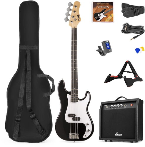 MAX music GigKit Bass Guitar Pack Black - Bass Guitar - Main image