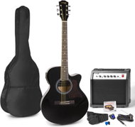 MAX music ShowKit Electric Acoustic Guitar Set with Amplifier, Black - Acoustic-Electric Guitar