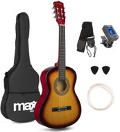MAX music SoloArt Junior 3/4 Classic Guitar Pack, Black - Classical Guitar