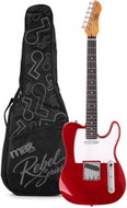 Max Rebel TE electric guitar, incl. guitar bag, metallic red - Electric Guitar
