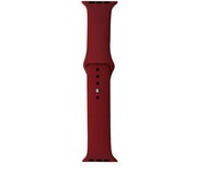 Silicone strap for Apple Watch 42/44/45mm dark red S/M - Watch Strap
