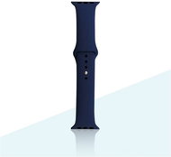 Silicone strap for Apple Watch 42/44/45mm dark blue S/M - Watch Strap