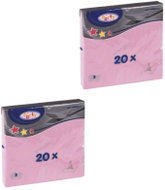 MAZUREK Ubrousky 33 × 33 cm světle růžové - 40 ks - třívrstvé party - Paper Napkins