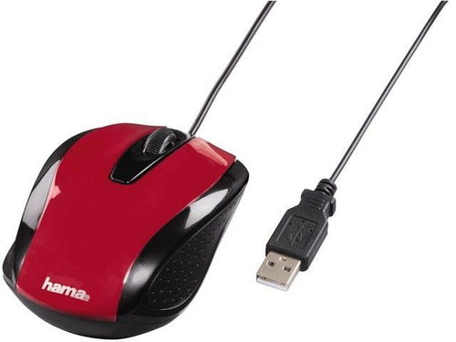 Hama AM-5400 metallic red - Mouse - Main image