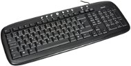 HAMA multimediální klávesnice černá, USB/PS2 - Keyboard