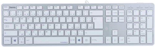 Hama Rossano white / silver - Keyboard - Main image