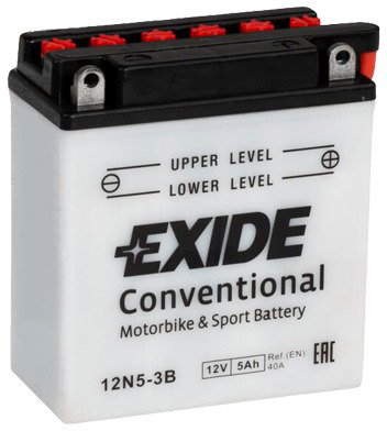 EXIDE BIKE Conventional 5Ah, 12V, EB5L-B / 12N5-3B (YB5L-B / 12N5-3B) - Motorcycle batteries - Main image