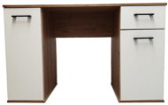 Najlacnejší nábytok Počítačový stôl Al 06, dub artisan/biely - Písací stôl