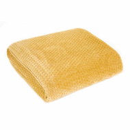 Mybesthome Microfibre Blanket CARLA Mustard 150x200cm - Blanket