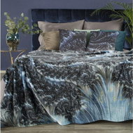 Mybesthome Luxury Microfibre Blanket EVA 11 Black/Grey 150x200cm - Blanket