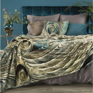 Mybesthome Luxury Microfibre blanket EVA 02 Turquoise/Beige 150x200cm - Blanket