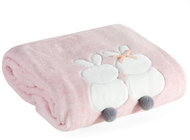 Mybesthome Microfibre Blanket with BUNNY Appliqué 150x200cm - Blanket