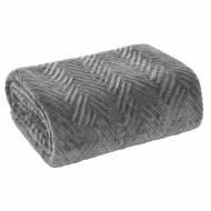 Mybesthome Microfibre Blanket SAMOA Grey 150x200cm - Blanket