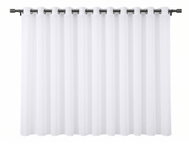 MyBestHome Voálová krátká záclona s kroužky Eden bílá 400 × 150 cm - Curtain
