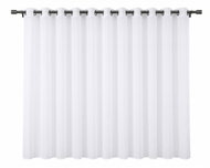 MyBestHome Voálová krátká záclona s kroužky Eden bílá 400 × 160 cm - Curtain