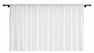 MyBestHome Voálová krátká záclona s řasící páskou Julia bílá 400 × 110 cm - Curtain