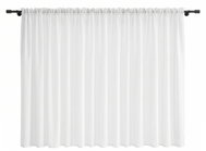 MyBestHome Voálová krátká záclona s řasící páskou Julia bílá 400 × 150 cm - Curtain