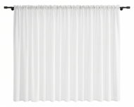 MyBestHome Julia Short Voile Net Curtain with Gathering Tape, White, 400 × 160cm - Curtain