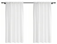 MyBestHome Voálová krátká záclona s řasící páskou set 2 ks Julia bílá 2 × 145 × 160 cm  - Curtain