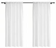 MyBestHome Voálová krátká záclona s řasící páskou set 2 ks Julia bílá 2 × 145 × 180 cm - Curtain