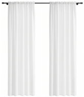 MyBestHome Voálová dlouhá záclona s řasící páskou set 2 ks Julia bílá 2 × 145 × 250 cm  - Curtain